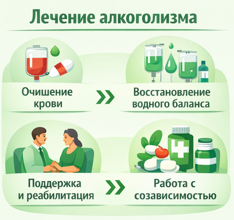 лечение алкоголизма во Льгове этапы